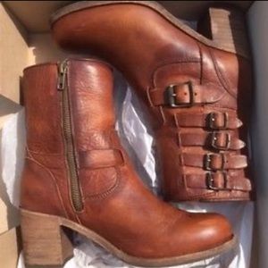 Frye Zipper Short Boot w/ Buckles